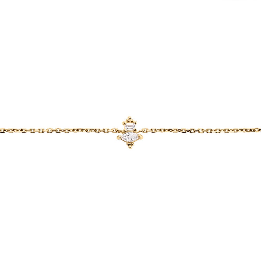Bracelet &eacute;clat Perl&eacute; Plaqu&eacute; Or Oxyde De Zirconium - Bracelets Femme | Histoire d&rsquo;Or