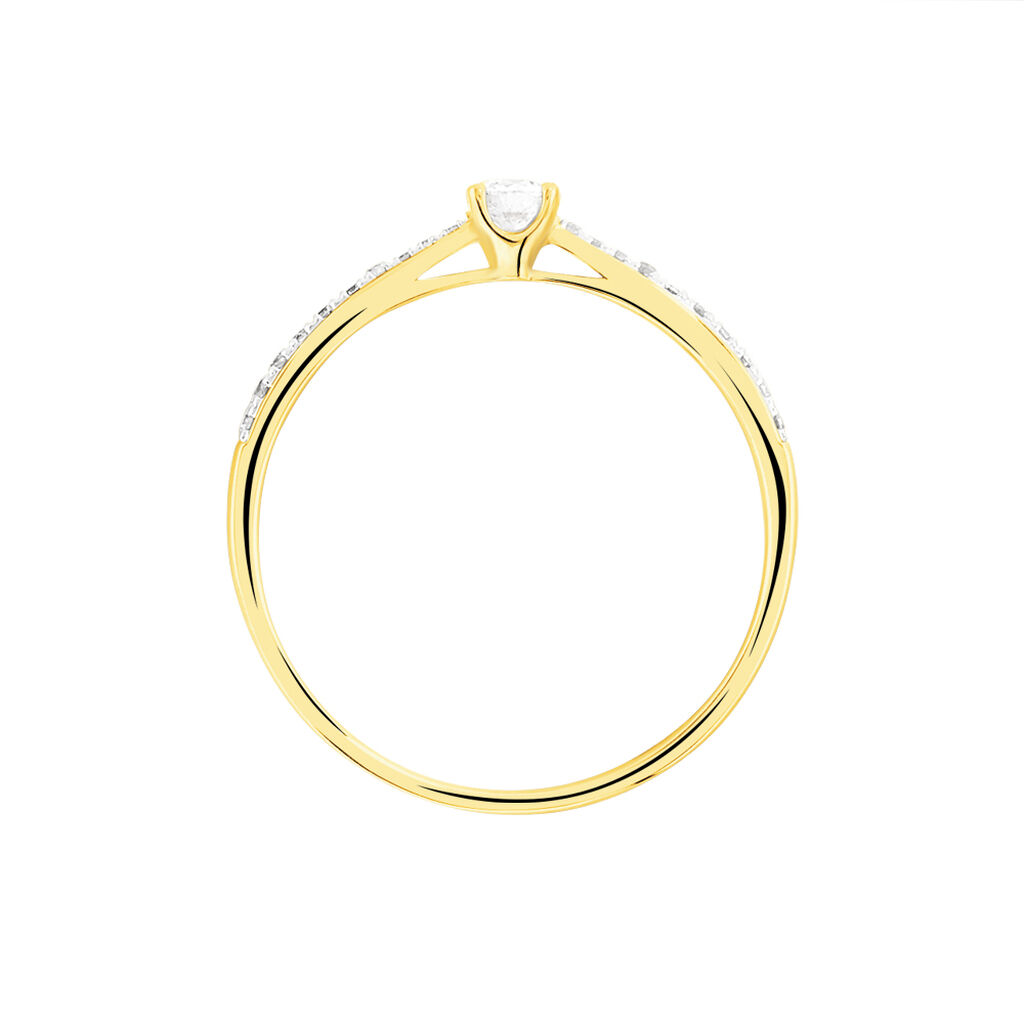 Bague Solitaire Hemera Or Jaune Diamant - Bagues solitaires Femme | Histoire d&rsquo;Or