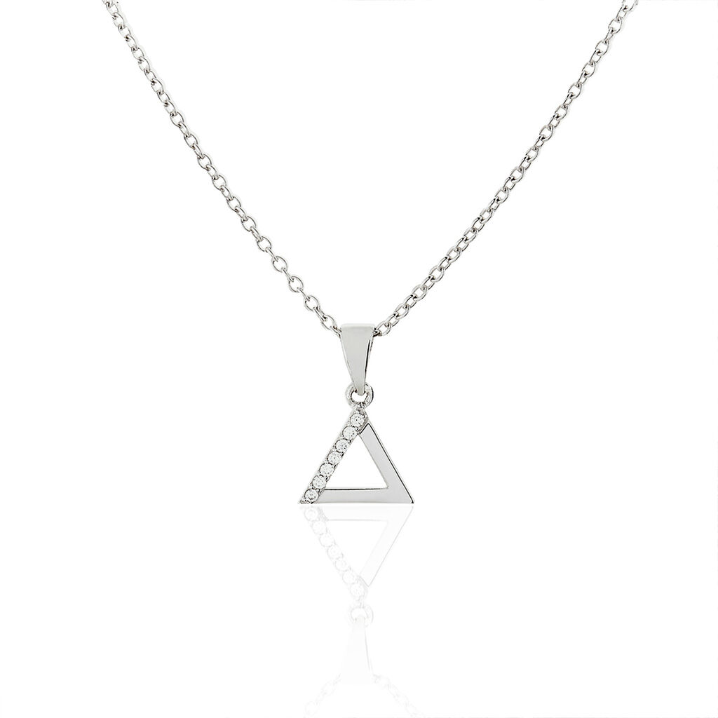 Collier Lorena Argent Blanc Oxyde De Zirconium