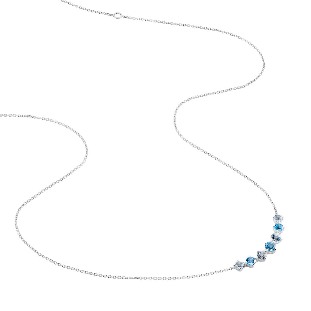Collier Corabella Or Blanc Topaze - Colliers Femme | Histoire d&rsquo;Or