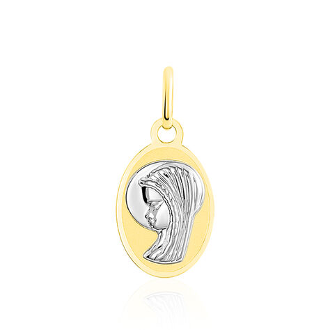 Pendentif Vierge Ovale Or Bicolore - Cadeaux de naissance Enfant | Histoire d&rsquo;Or