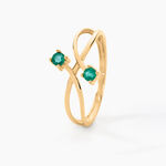 Bague Ruqaya Or Jaune Emeraude - Bagues avec pierre Femme | Histoire d&rsquo;Or