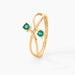 Bague Ruqaya Or Jaune Emeraude - Bagues avec pierre Femme | Histoire d’Or