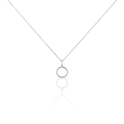 Collier Gr&acirc;ces Argent Blanc Oxyde De Zirconium - Colliers fantaisie Femme | Histoire d&rsquo;Or
