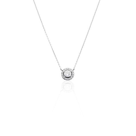 Collier Mentoura Or Blanc Diamant Synthétique - Colliers Femme | Histoire d’Or