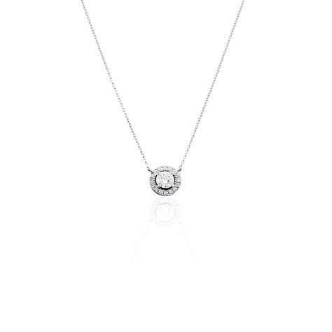 Collier Mentoura Or Blanc Diamant Synthétique - Colliers Femme | Histoire d’Or