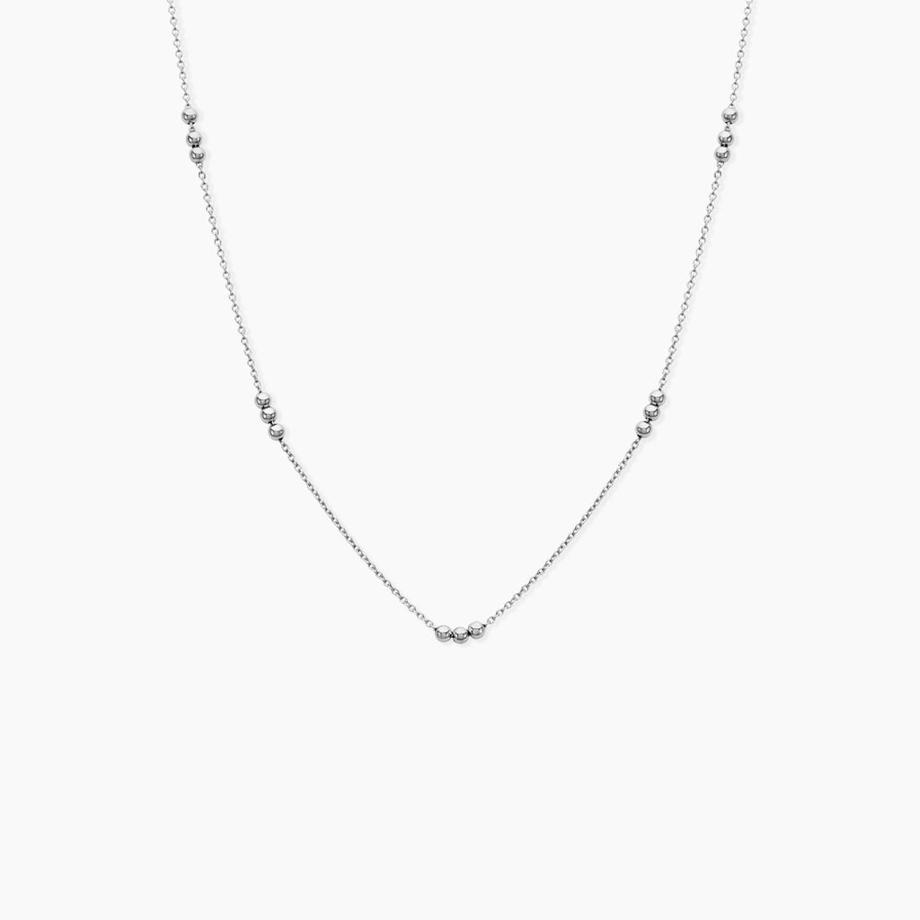 Collier Eniola Argent Blanc - Bijoux sans pierre Femme | Histoire d&rsquo;Or