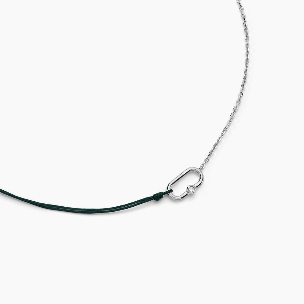 Collier Infini Pop Argent Blanc Oxyde De Zirconium - Colliers fantaisie Famille | Histoire d’Or