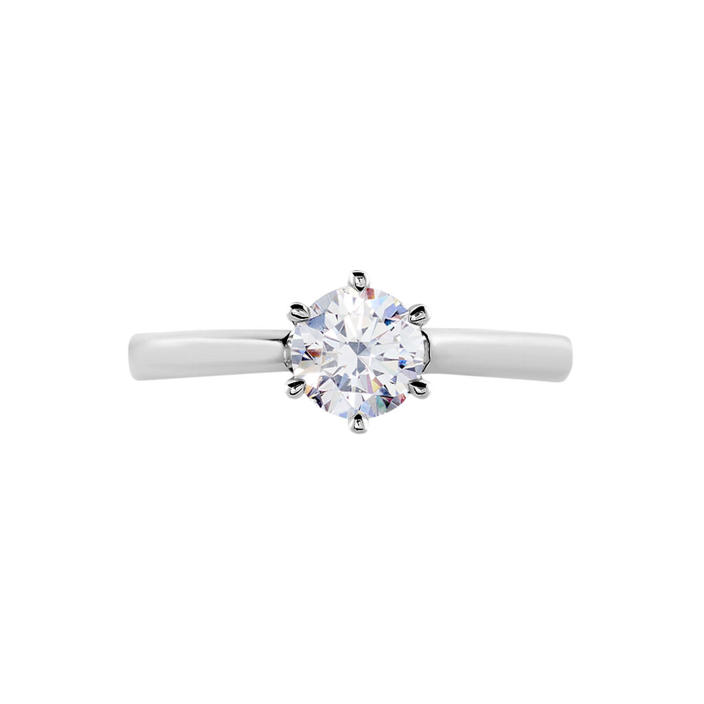 Bague Solitaire Samantha Or Blanc Diamant - Bagues solitaires Femme | Histoire d’Or