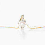 Collier Grazilla Or Bicolore Perle De Culture Et Diamant - Colliers Femme | Histoire d&rsquo;Or