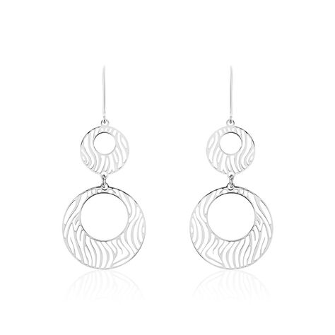 Boucles D'oreilles Pendantes Africa Argent Blanc - Boucles d'oreilles fantaisie Femme | Histoire d’Or