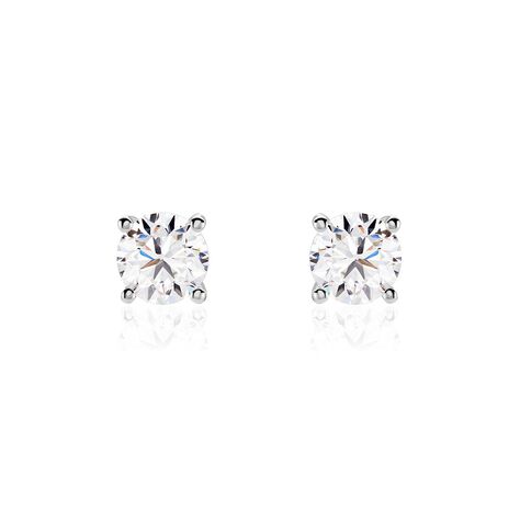 Boucles D'oreilles Puces Aphrodite Or Blanc Diamant - Clous d'oreilles Homme | Histoire d’Or