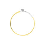 Bague Nesryne Or Bicolore Oxyde De Zirconium - Bagues solitaires Femme | Histoire d&rsquo;Or