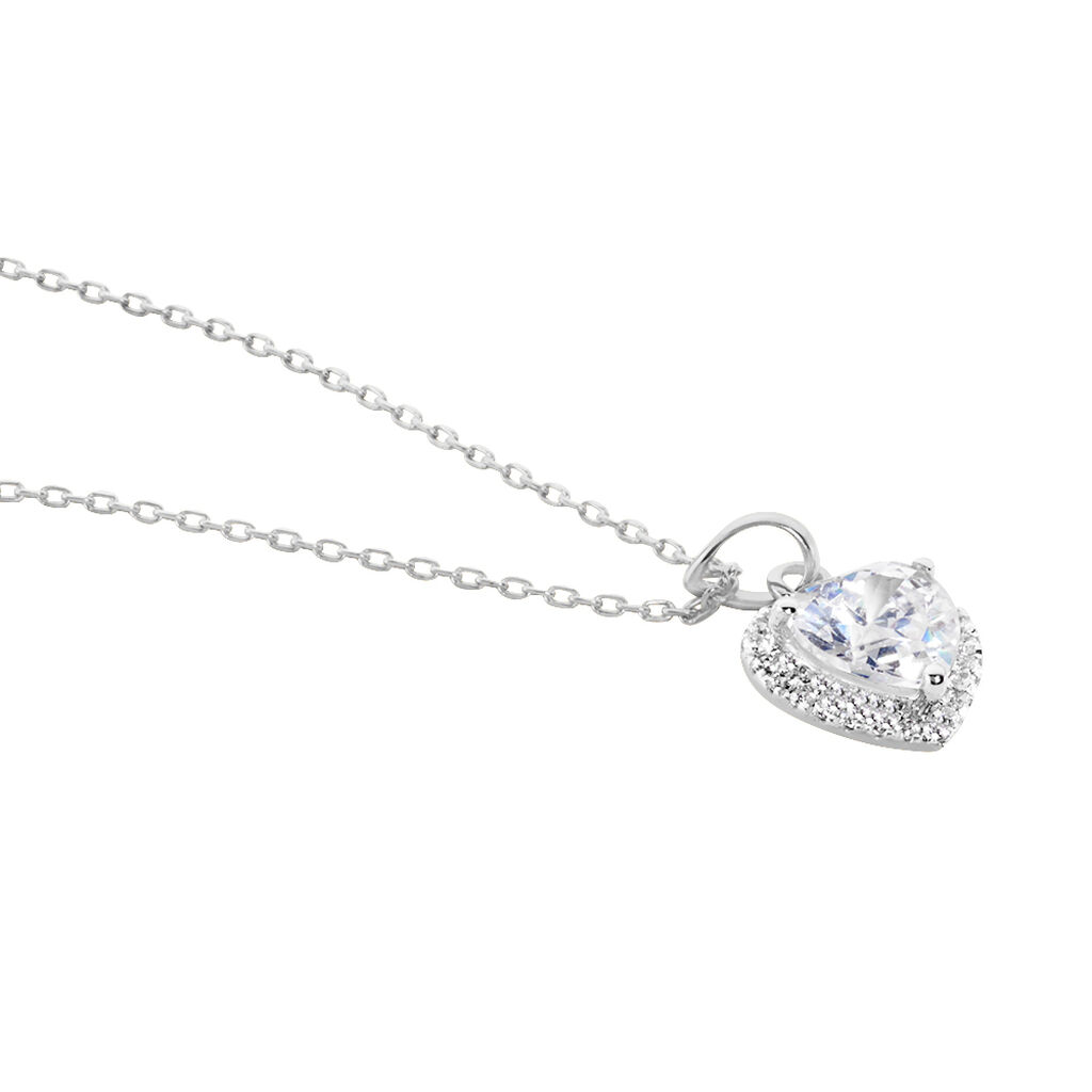 Collier Dari Or Blanc Oxyde De Zirconium - Colliers Femme | Histoire d’Or