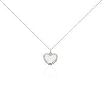 Collier Corazon1 Argent Blanc Oxyde De Zirconium