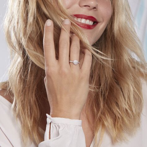 Bague Chouchou Platine Blanc Diamant - Bagues avec pierre Femme | Histoire d’Or