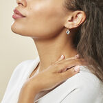 Boucles D'oreilles Pendantes Rosaline Or Jaune Topaze Et Oxyde - Boucles d'oreilles pendantes Femme | Histoire d&rsquo;Or