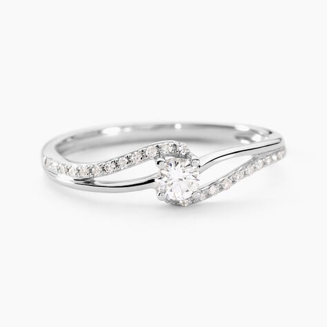Bague Antigone Or Blanc Diamant - Bagues solitaires Femme | Histoire d’Or