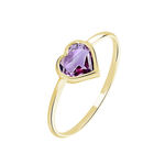 Bague Marsie Or Jaune Am&eacute;thyste - Bagues solitaires Femme | Histoire d&rsquo;Or