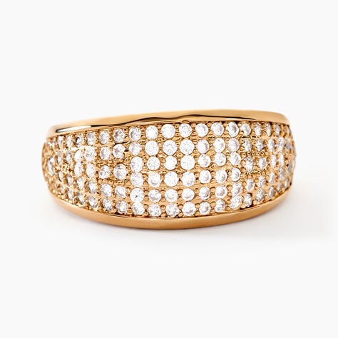 Bague Edenne Plaqu&eacute; Or Jaune Oxyde De Zirconium - Bagues avec pierre Femme | Histoire d&rsquo;Or
