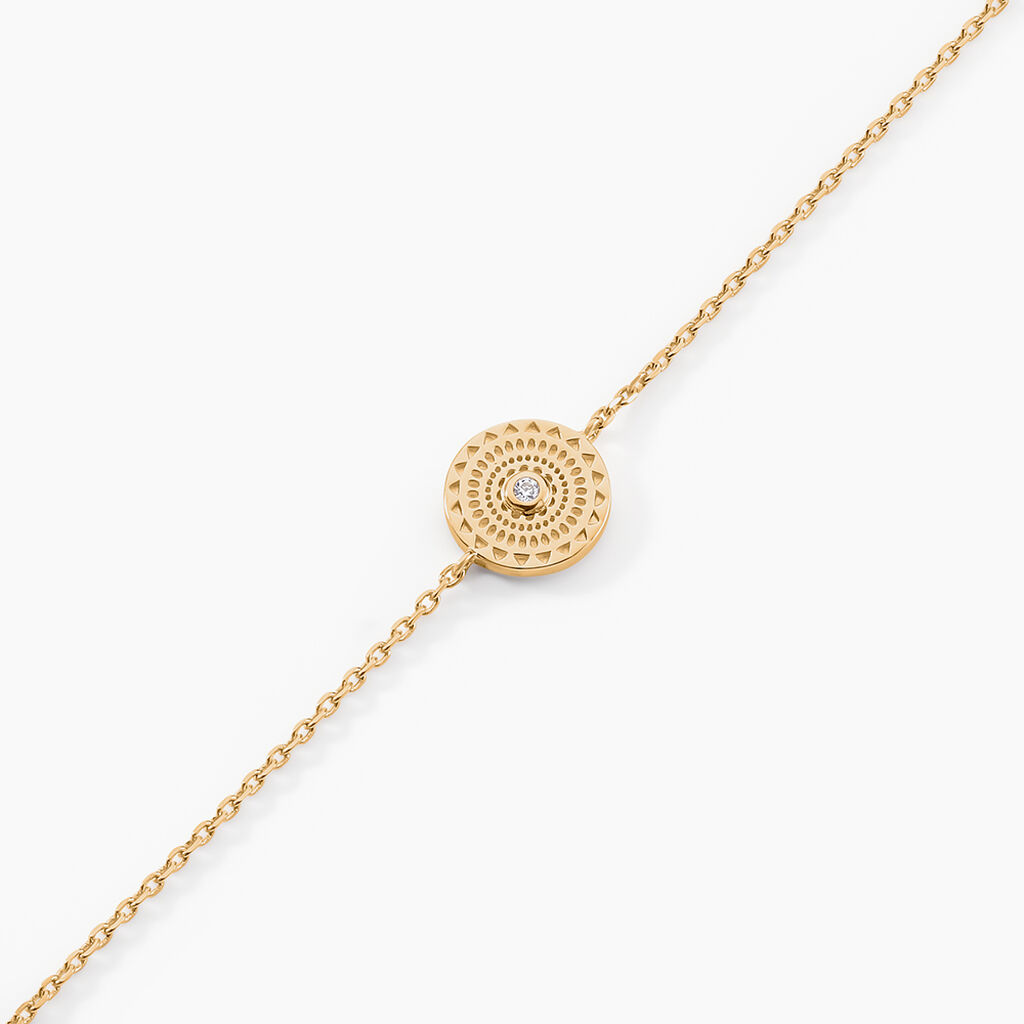 Bracelet Carmina Plaqu&eacute; Or Jaune Oxyde De Zirconium - Bracelets Femme | Histoire d&rsquo;Or