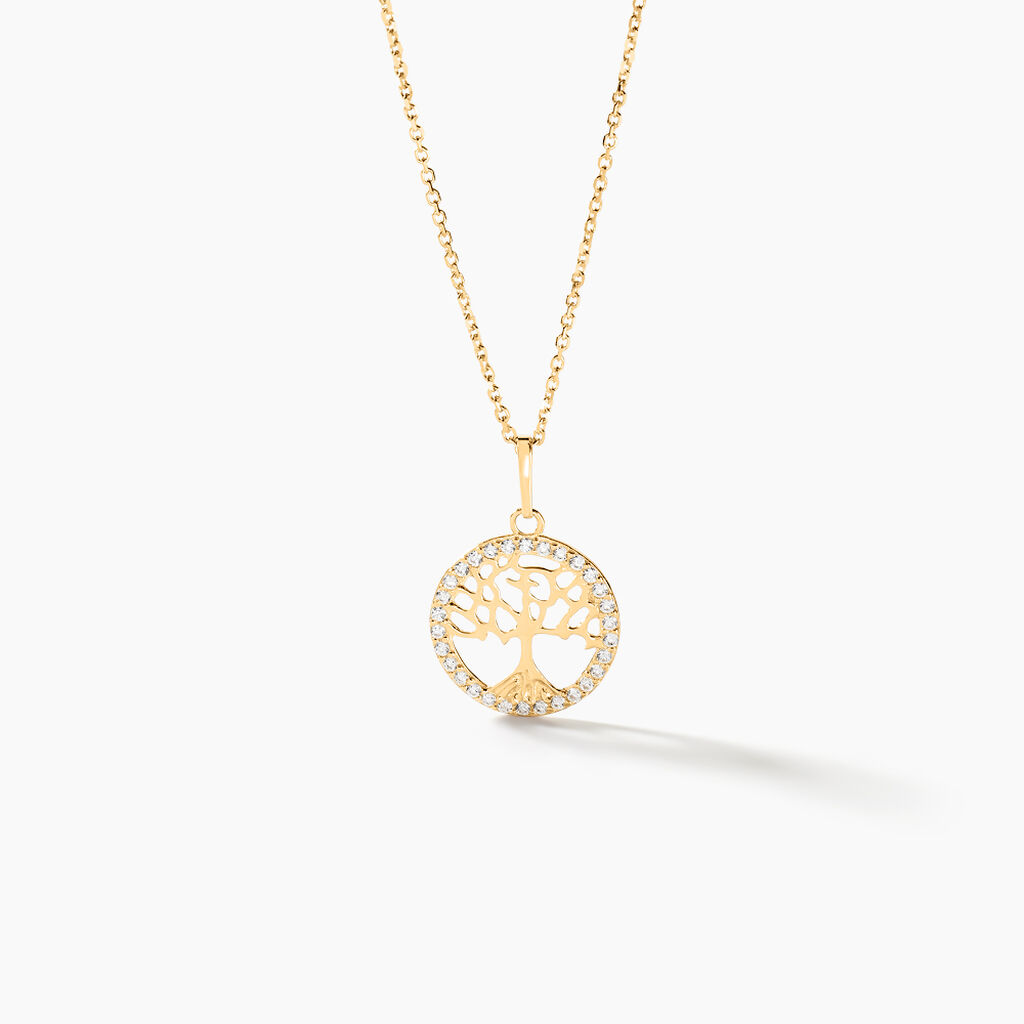 Pendentif Salvy Or Jaune Oxyde De Zirconium - Pendentifs Femme | Histoire d’Or