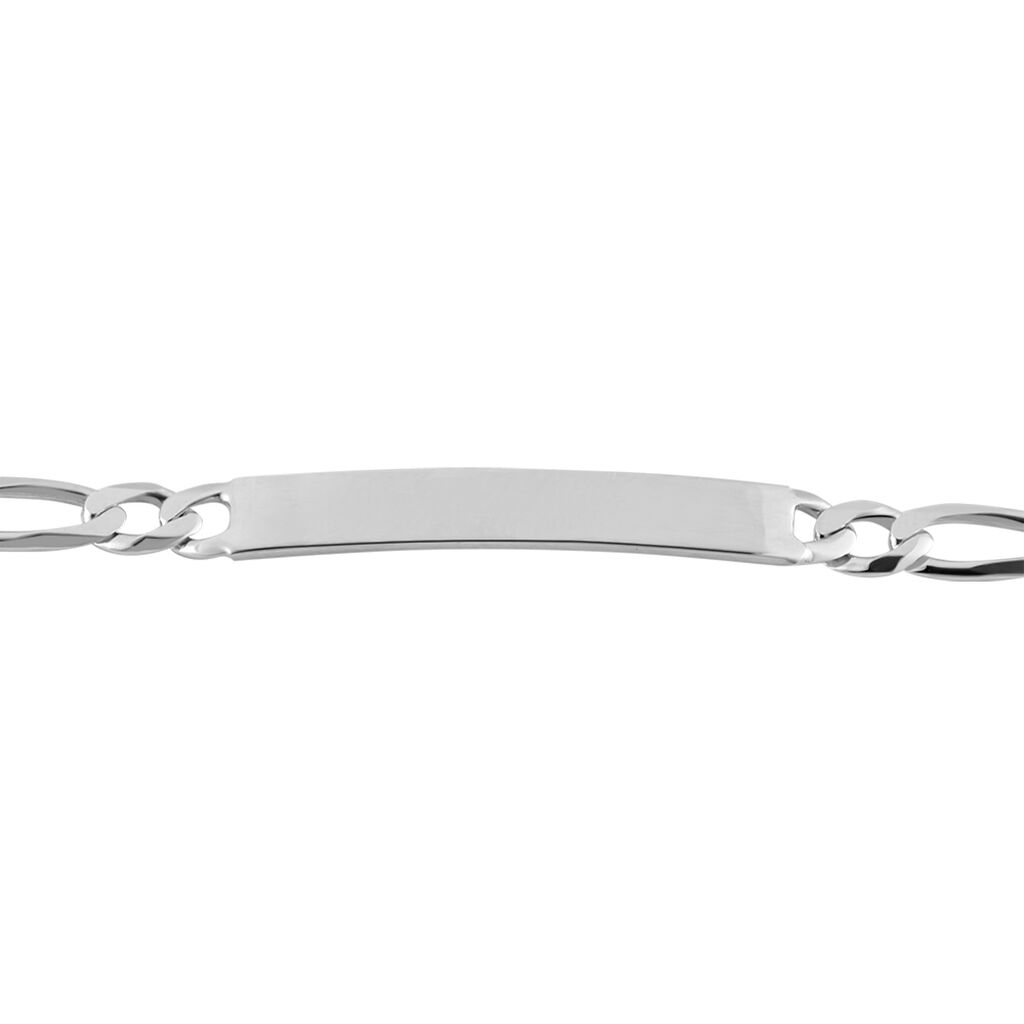 Bracelet Identité Vivian Argent Blanc - Gourmettes Femme | Histoire d’Or