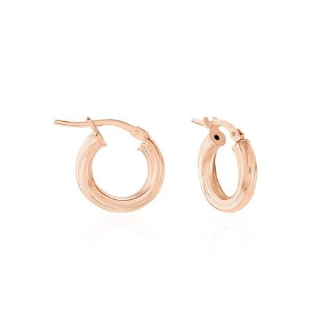 Créoles Maia Argent Rose - Boucles d'oreilles créoles Femme | Histoire d’Or