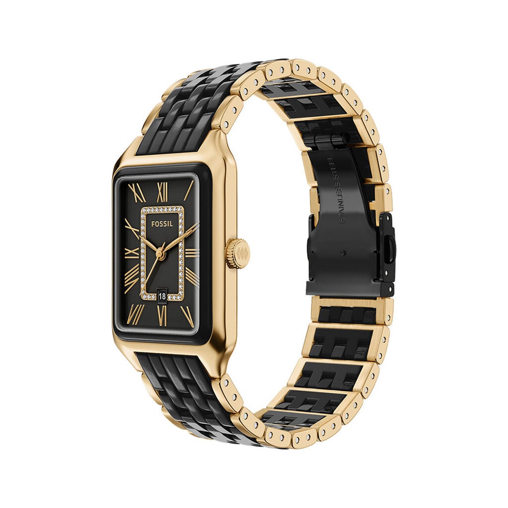 Montre Fossil Raquel Noir - Montres Femme | Histoire d&rsquo;Or