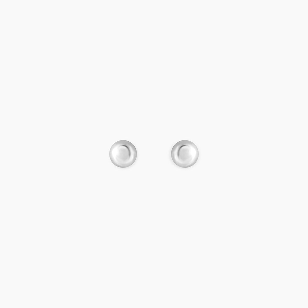Boucles D'oreilles Puces Or Blanc Fidelia - Clous d'oreilles Famille | Histoire d’Or
