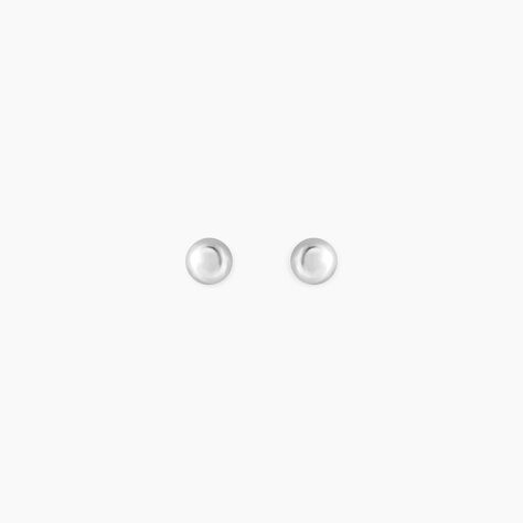 Boucles D'oreilles Puces Or Blanc Fidelia - Clous d'oreilles Famille | Histoire d’Or