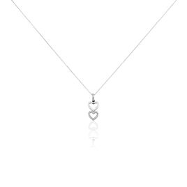 Collier Or Blanc Nalame Diamant - Colliers Coeur Femme | Histoire d’Or