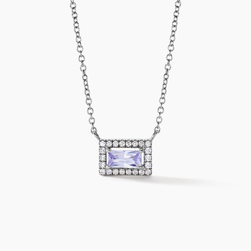 Collier Laurine Argent Blanc Oxyde De Zirconium - Colliers fantaisie Femme | Histoire d’Or