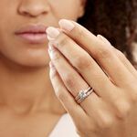 Bague Double Jeu Plaqu&eacute; Or Jaune Oxyde De Zirconium - Bagues solitaires Femme | Histoire d&rsquo;Or