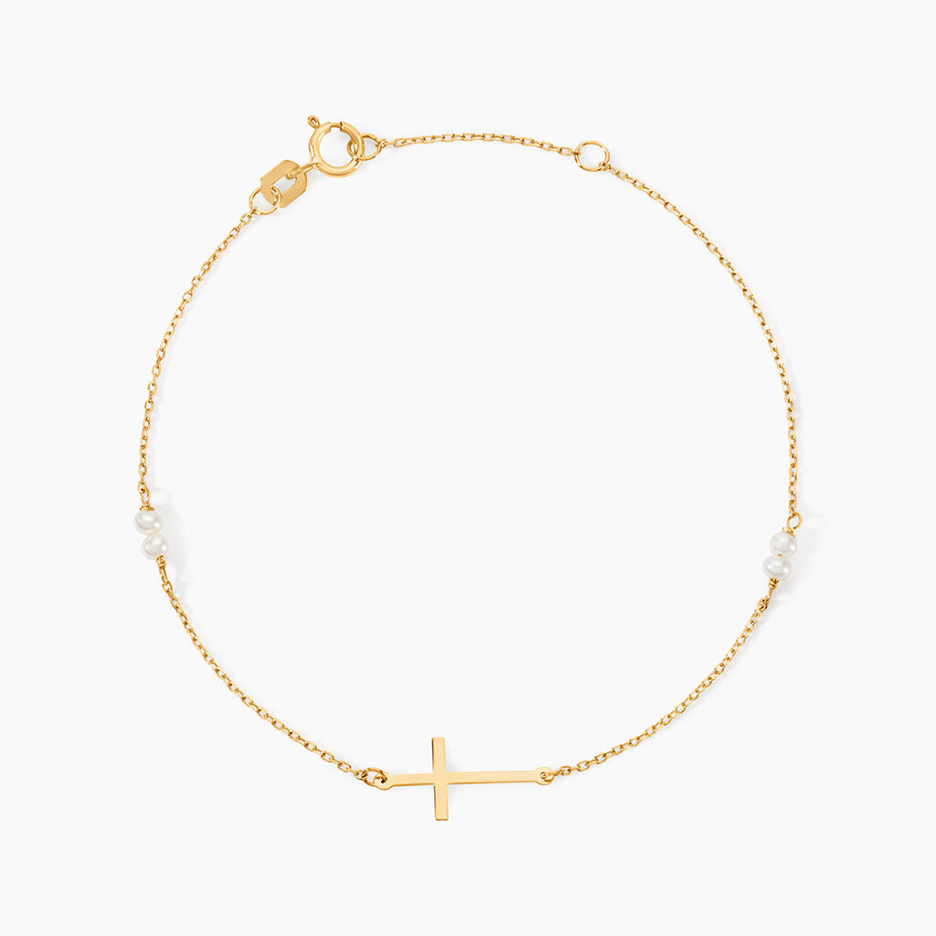Bracelet Elsabeth Or Jaune Perle De Culture - Bracelets Communion Famille | Histoire d&rsquo;Or