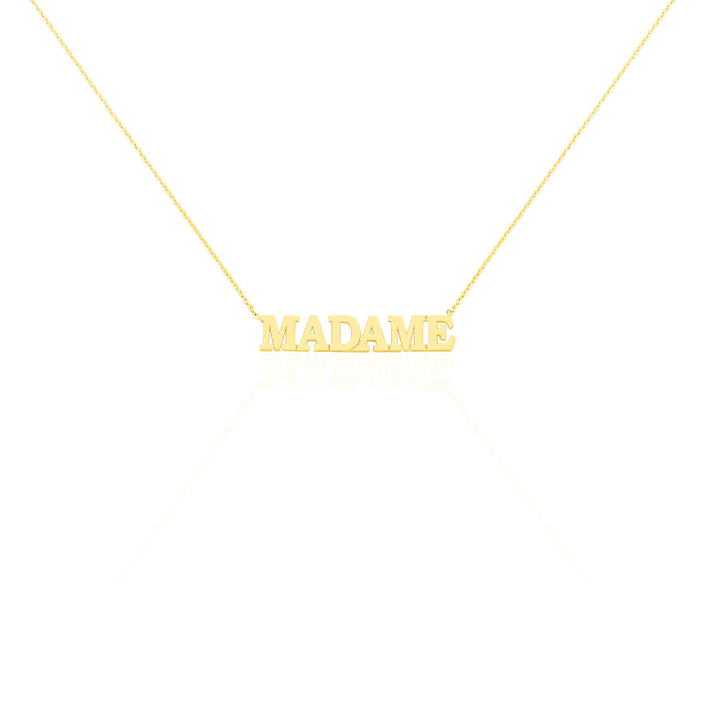 Collier Or Jaune Elynia Message Madame - Colliers Femme | Histoire d’Or