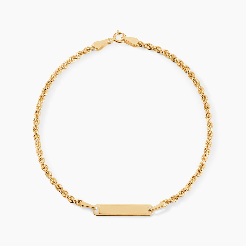 Bracelet Identit&eacute;e Edmontine Or Jaune - Bracelets Communion Femme | Histoire d&rsquo;Or