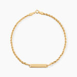 Bracelet Identit&eacute;e Edmontine Or Jaune - Bracelets Communion Femme | Histoire d&rsquo;Or