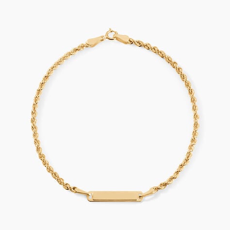 Bracelet Identit&eacute;e Edmontine Or Jaune - Bracelets Communion Femme | Histoire d&rsquo;Or