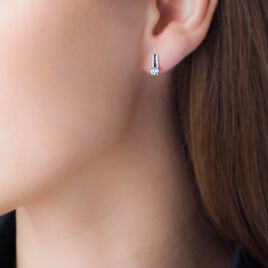 Boucles D'oreilles Puces Katrina Or Blanc Oxyde De Zirconium - Clous d'oreilles Femme | Histoire d’Or