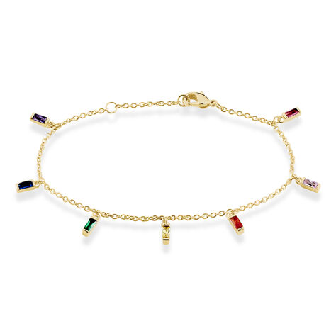 Bracelet Plaqué Or Jaune Ethem Pierres Multicolores - Bracelets Femme | Histoire d’Or