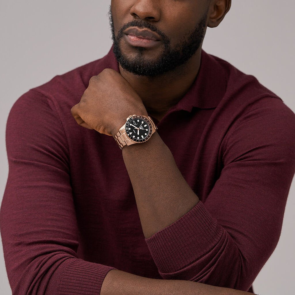 Montre Fossil Blue Gmt Noir - Montres Homme | Histoire d’Or