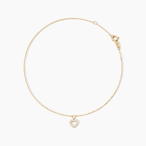 Cha&icirc;ne De Cheville Samanta Or Jaune Oxyde De Zirconium - Cha&icirc;nes de cheville Femme | Histoire d&rsquo;Or