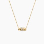 Collier Sunset Riviera Argent Dor&eacute; A L'Or 750/1000 Oxyde De Zirconium - Colliers Femme | Histoire d&rsquo;Or