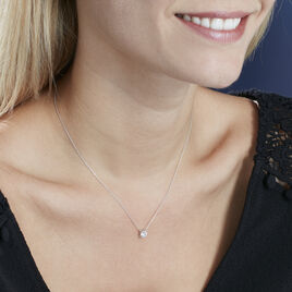 Collier Collection Victoria Or Blanc Diamant Synthetique - Colliers Femme | Histoire d’Or
