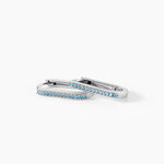 Cr&eacute;oles Lutetia Argent Blanc Oxyde De Zirconium - Boucles d'oreilles cr&eacute;oles Femme | Histoire d&rsquo;Or