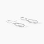 Boucles D'oreilles Pendantes Isabel Argent Blanc Oxyde De Zirconium - Boucles d'oreilles fantaisie Femme | Histoire d&rsquo;Or
