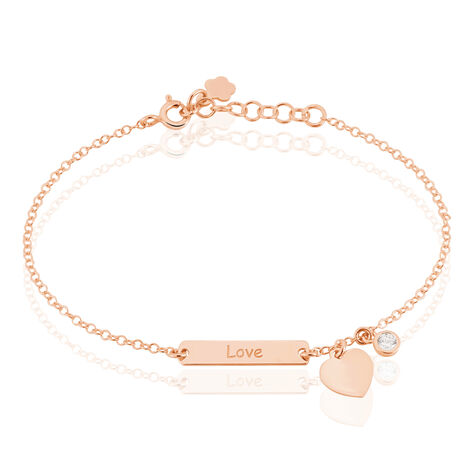 Bracelet Dreaming Argent Rose Oxyde De Zirconium - Bracelets Coeur Femme | Histoire d’Or