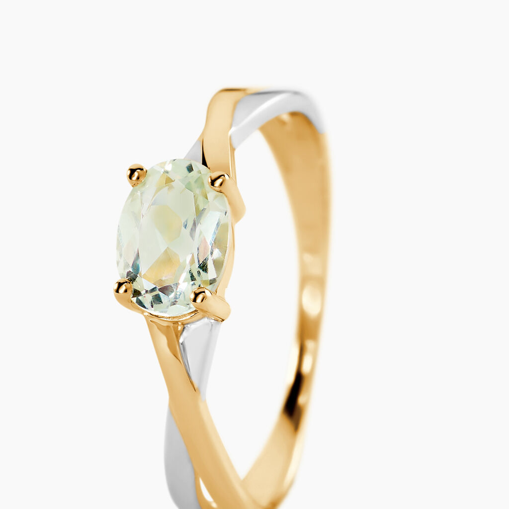 Bague Emeline Or Bicolore Amethyste - Bagues solitaires Femme | Histoire d&rsquo;Or
