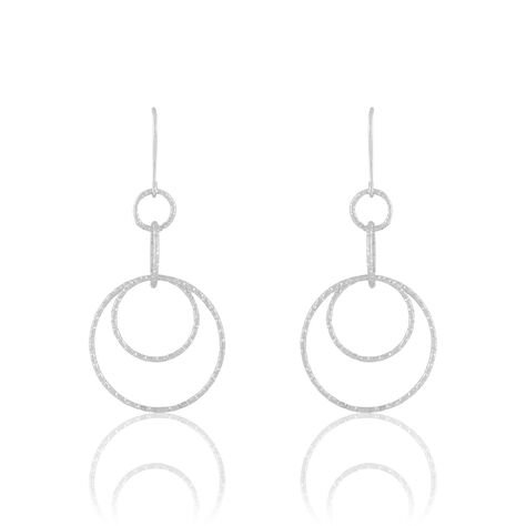 Boucles D'oreilles Pendantes Flaura Argent Blanc - Boucles d'oreilles fantaisie Femme | Histoire d’Or